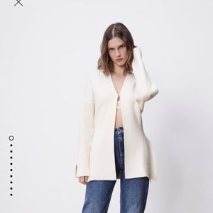 Zara knit jacket with vents